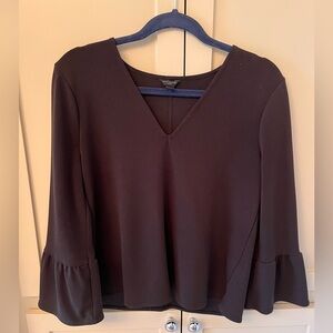 Ann Taylor Black V-Neck Blouse